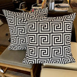 Pair Of Custom Greek Key Pillows 24" x 24"