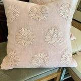 Pair Of Pale Pink Linen Pillows 22' x 22"