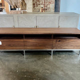 Crate And Barrel Media Console In Walnut 72"L x 18"D x 20"T