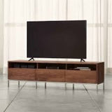 Crate And Barrel Media Console In Walnut 72"L x 18"D x 20"T