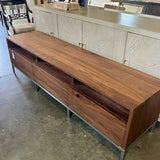 Crate And Barrel Media Console In Walnut 72"L x 18"D x 20"T