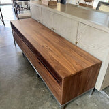 Crate And Barrel Media Console In Walnut 72"L x 18"D x 20"T