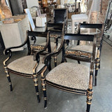 Set Of Four Maitland Smith Regency Style Chairs 21.5"W x 21"D x 33"T x 19" T Seat x 27"T Arm
