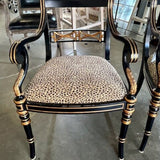 Set Of Four Maitland Smith Regency Style Chairs 21.5"W x 21"D x 33"T x 19" T Seat x 27"T Arm