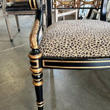 Set Of Four Maitland Smith Regency Style Chairs 21.5"W x 21"D x 33"T x 19" T Seat x 27"T Arm