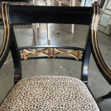 Set Of Four Maitland Smith Regency Style Chairs 21.5"W x 21"D x 33"T x 19" T Seat x 27"T Arm