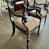 Set Of Four Maitland Smith Regency Style Chairs 21.5"W x 21"D x 33"T x 19" T Seat x 27"T Arm
