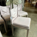 Set Of Five Wood And Leather Dining Chairs 17.5"W x 17.5"D x 32"T