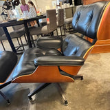 Original Herman Miller Eames Lounge Chair /Ottoman In Cherrywood With Registerd Number 32.75"L x 32.75"D x 31.5"T/ ottoman 26"W x 21.5"D x 17.5 "T