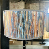 Pair of Bronze Fininsh Lamps w/ Multi Color Shades 26" T