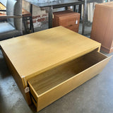 Crate & Barrel Coffee Table w/ Storage Drawers 44"W x 36"D x 16.5"T