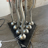 Signed Bronze Lamp, Seckler '05 w/ Custom Shade
