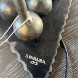 Signed Bronze Lamp, Seckler '05 w/ Custom Shade