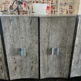 Grey Credenza w/ Chrome Hardware 62"W x 18.25"D x 38"T