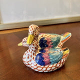 Herend Handcrafted And Painted Fine Porcelain Ducks