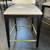 Set Of Three Arteriors Leather Counter Stools 19"W x 19.5"D x 35.5"H