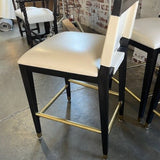Set Of Three Arteriors Leather Counter Stools 19"W x 19.5"D x 35.5"H