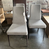 Set of 4 Roche Bobois Dining Chairs, Performance Fabric 18"W x 19"D x 36"T
