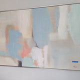 Very Large Abstract Art "Whispering Light" From Peridot 72"L x 48"T