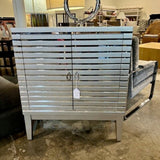 Silver And Mirror Cabinet 32"L x 15"D x 36.5"T