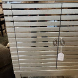 Silver And Mirror Cabinet 32"L x 15"D x 36.5"T