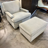 Hickory Club Chair And Ottoman 34"W x 35"D x 35"T. Ottoman 17"T x 30.5"L x 21"D