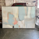 Very Large Abstract Art "Whispering Light" From Peridot 72"L x 48"T