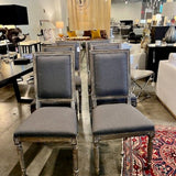 Set of 6 French Style Upholstered Dining Chairs 19.5"W x 22"D x 40"H