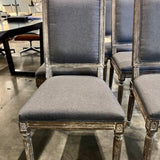 Set of 6 French Style Upholstered Dining Chairs 19.5"W x 22"D x 40"H