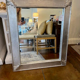 Silver Leaf Painted Wood Mirror 32"W x 38"T