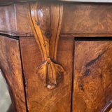 Antique Victorian Burled Wood And Mirror Serpentine Credenza 53"L x 17.5"D x 34"T
