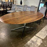Midcentury Modern Oval Rosewood Dining Table AS IS 78"L x 48"W x 28"T