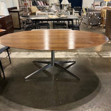 Midcentury Modern Oval Rosewood Dining Table AS IS 78"L x 48"W x 28"T
