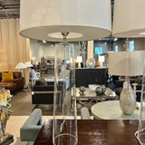 Pair Of Large Robert Abbey Rico Espinet Olinda Glass Lamps 36"T x 19.5" Diam Shade