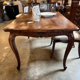 French Expanding Dinning Table with two Leaves 37.5 W X 54.5 D X 30.5" T Closed Expanded 98" L