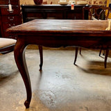 French Expanding Dinning Table with two Leaves 37.5 W X 54.5 D X 30.5" T Closed Expanded 98" L