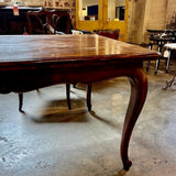 French Expanding Dinning Table with two Leaves 37.5 W X 54.5 D X 30.5" T Closed Expanded 98" L