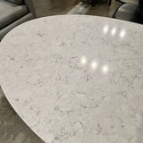 Room & Board Oval Top Marble Table 36.5 W X 60" L X 29.5" T