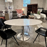 Room & Board Oval Top Marble Table 36.5 W X 60" L X 29.5" T