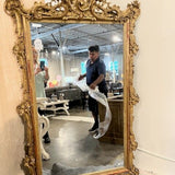 Antique English Carved & Gilded Mirror 41"W x 68"T