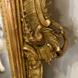Antique English Carved & Gilded Mirror 41"W x 68"T