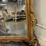 Antique English Carved & Gilded Mirror 41"W x 68"T