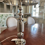 Single Table Lamp With Cowhide Shade 25"T / shade is 14"Diam