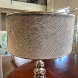 Single Table Lamp With Cowhide Shade 25"T / shade is 14"Diam