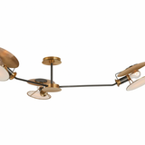 Visual Comfort Osiris Large Asymmetric Semi Flush Mount Bronze (Still In Original Box) 9.5"T x 47"W