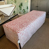 Restoration Hardware Storage Bench With Custom Slipcover In Designer Fabric 54.5"L x 21"D x 18"T