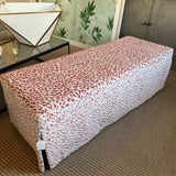 Restoration Hardware Storage Bench With Custom Slipcover In Designer Fabric 54.5"L x 21"D x 18"T