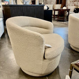 West Elm Viv Swivel Chair In Boucle Fabric 29.5 "W x 31"D x 29.5"H
