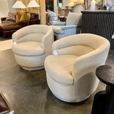 West Elm Viv Swivel Chair In Boucle Fabric 29.5 "W x 31"D x 29.5"H