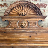 Antique Swedish Bed In Pine Queen 87.5"L x 65"W x 63" T To very top design